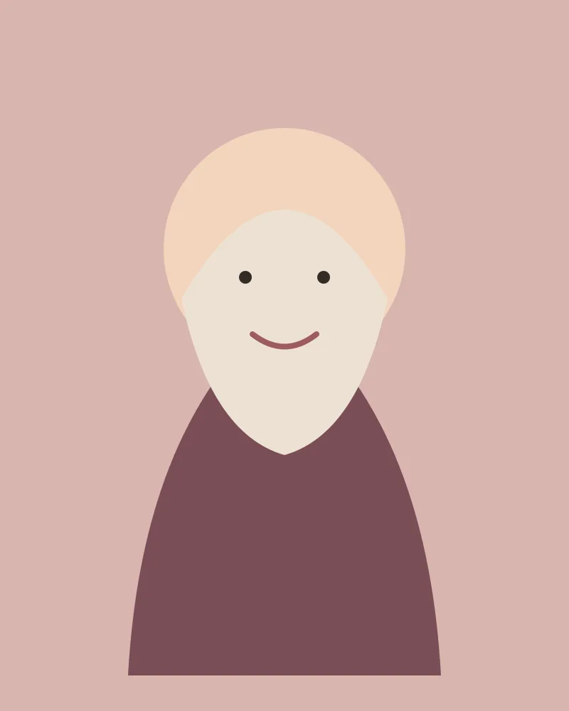 Illustrated placeholder portrait for Amina Noor